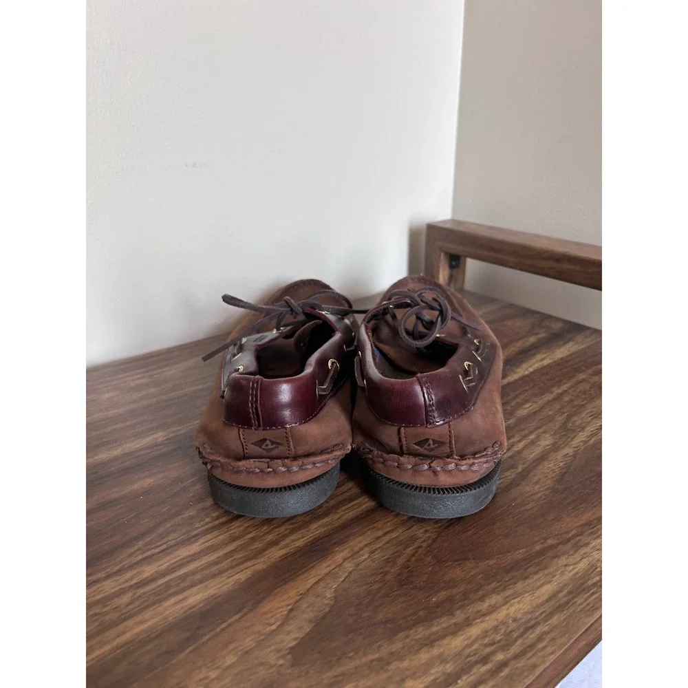 Sperry Top-Sider Mens Authentic Original 2-Eye Brown Leather Boat Shoes 0195412